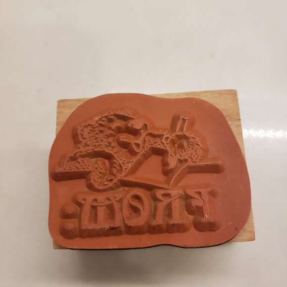 Teddy Bear Writing a Letter From Rubber Stamp WF-006 - Picture 3 of 3